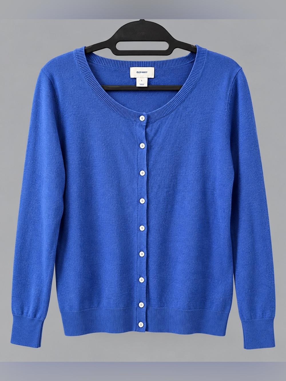 Old Navy Blue Button Front Cardigan Sweater Size L